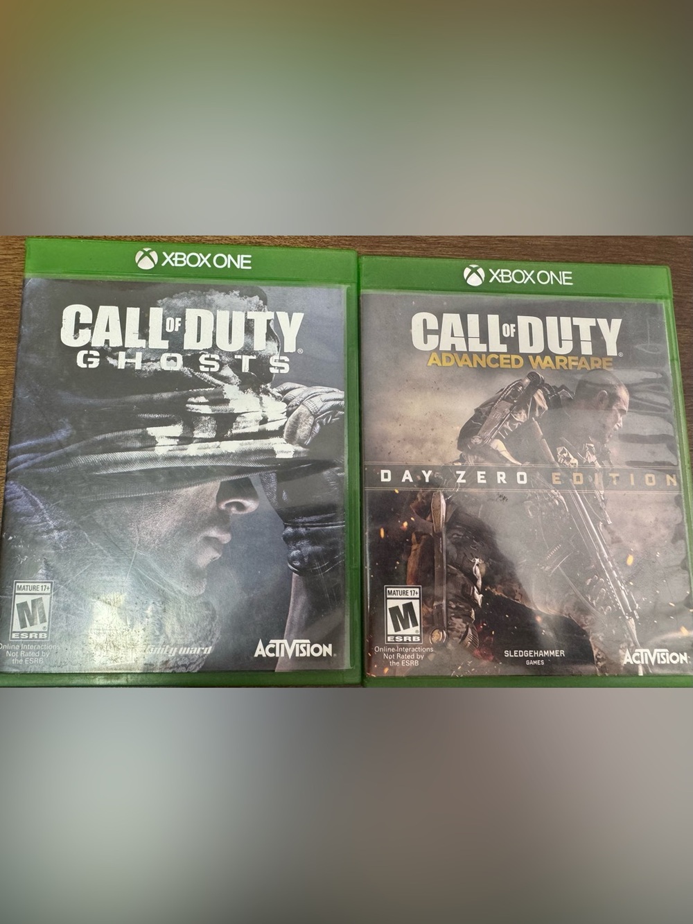 Call of Duty Xbox One 2 Game Lot Ghosts Advanced Warfare